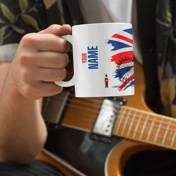 England Flag Personalised Mug - Custom Name - Image 2