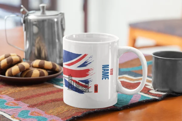 England Flag Personalised Mug - Custom Name - Image 3