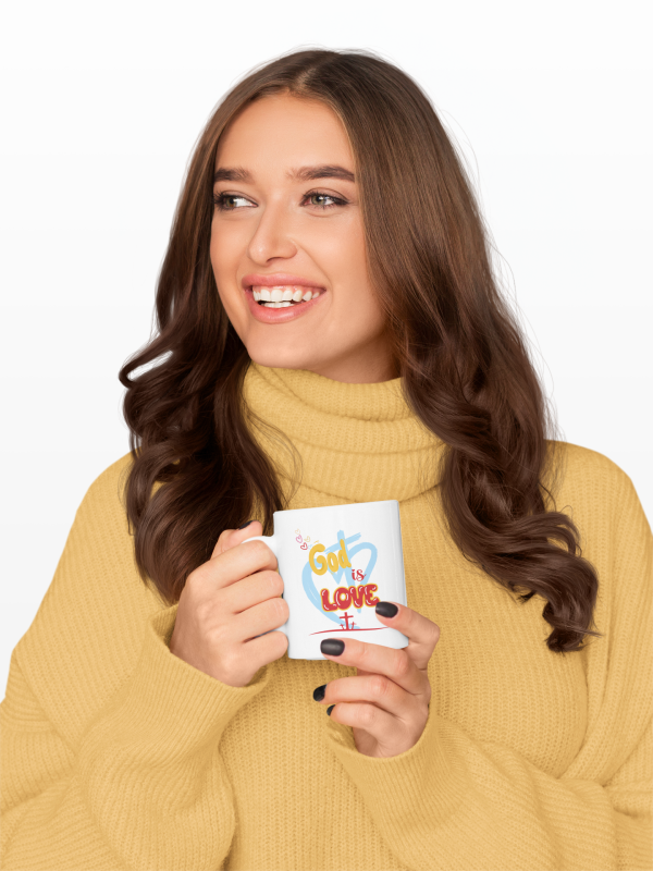 God is Love - Ceramic Mug - 11 oz - Image 5