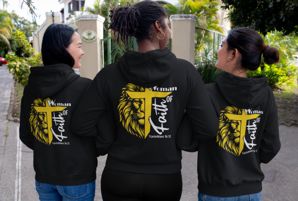 Man/Woman of Faith” Hoodie or T-Shirt | Lion + Cross | 1 Cor. 16:13 - Image 22