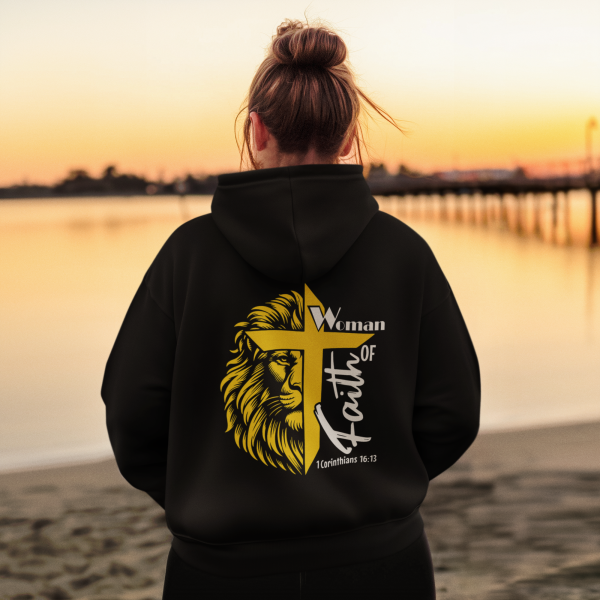 Man/Woman of Faith” Hoodie or T-Shirt | Lion + Cross | 1 Cor. 16:13 - Image 21