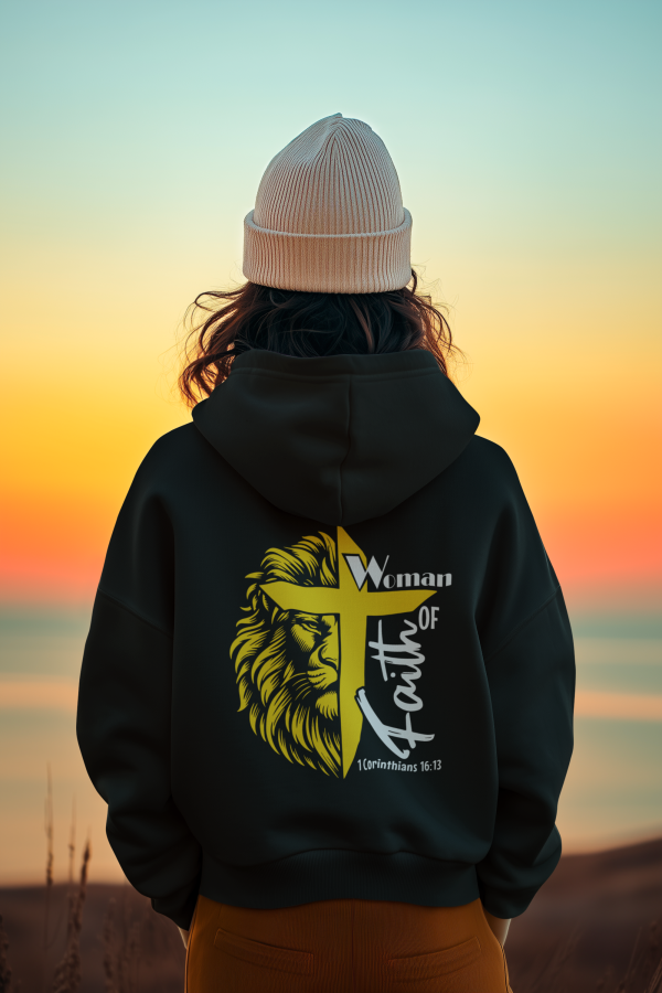 Man/Woman of Faith” Hoodie or T-Shirt | Lion + Cross | 1 Cor. 16:13 - Image 20