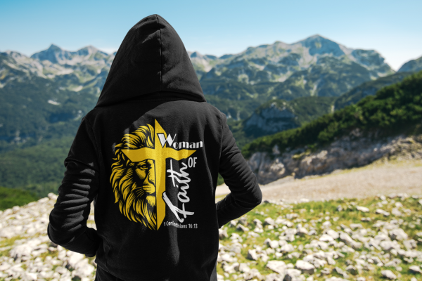 Man/Woman of Faith” Hoodie or T-Shirt | Lion + Cross | 1 Cor. 16:13 - Image 19