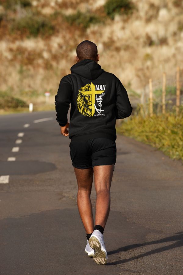 Man/Woman of Faith” Hoodie or T-Shirt | Lion + Cross | 1 Cor. 16:13 - Image 13